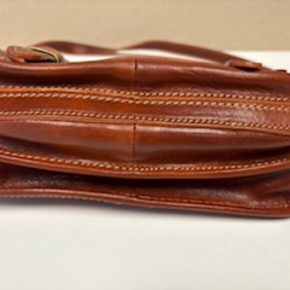 DIVINA FIRENZE Lola Leather Crossbody Bag Brown - Picture 2 of 8